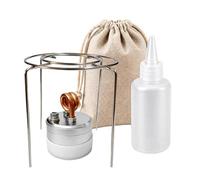 Réchaud à alcool - Cheminée brûlante avec pare-vent et support de casserole | Réchaud à alcool pour cuisiner, faire du café, la randonnée, le sac à dos pour débutants, adultes, hommes