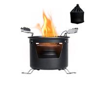 Réchaud à Alcool Portable, Brûleur de Camping Léger avec Pare-vent et Couvercle d'Extinction pour Randonnée et Cuisine en Plein Air