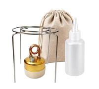 Réchaud à Alcool pour Camping Brûleur Extérieur avec Pare-Vent et Support | Mini Réchaud Alcool de Camping Portable Pour Débutants Hommes Femmes Cuisine Café Infusé Rando Aventure