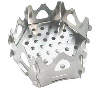 Réchaud à bois | Brûleur hexagonal en acier inoxydable | Réchaud de camp léger pour barbecue - Pour randonnée pédestre randonnée randonnée randonnée chasse barbecue cuisine tente taille hommes père