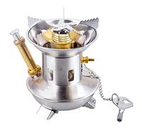 Réchaud à essence pour camping en plein air, randonnée, aventure, acier inoxydable épais, petit et facile à transporter
