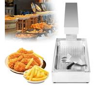 Réchaud à frites professionnel 1000W avec lampe chauffante, support en acier inoxydable, plateau d’égouttage inclus, idéal pour cantines, snacks, buffets et brasseries
