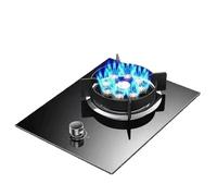 Réchaud À Gaz 1 Brûleur, Réchaud De Camping Portable, 5,2 KW, Neuf Cavités, Feu Élevé, Grille En Fonte Et Verre Trempé, Avec Protection Anti-extinction, Pour Cuisine(NG)