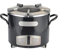 Réchaud À Gaz 1 Feu, Table De Cuisson À Gaz 32 Cm, Brûleur Wok À Anneau De Feu 9 Cavités, Dessus En Verre Trempé Avec Protection Anti-extinction, Pour Cuisine Domestique (Noir,26x26x25cm)