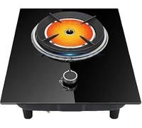 Réchaud À Gaz 1 Feu, Table De Cuisson À Gaz 32 Cm, Brûleur Wok À Anneau De Feu 9 Cavités, Dessus En Verre Trempé Avec Protection Anti-extinction, Pour Cuisine Domestique (B- Ng,38X33.8X8.5cm)