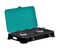 Réchaud à gaz 2 feux 3200W Brûleurs et Grille en fonte amovibles lavables Plaque de Cuisson gaz Butane ou Propane GOLD II INTEC