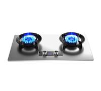 Réchaud À Gaz 2 Feux - 5,2 KW - Réchaud De Camping À Gaz - Acier Inoxydable - Minuterie De 99 Minutes Indépendante Des Deux Côtés - Plaque De Cuisson Rabattable(NG)