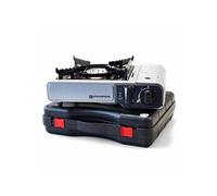 KEMPER - Réchaud à gaz NOMADE INOX 1900W Allumage piezo Double système de sécurité Mallette