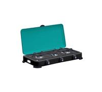 Réchaud à gaz 3 feux 4100W Brûleurs et Grille en fonte amovibles lavables Plaque de Cuisson gaz Butane ou Propane GOLD III