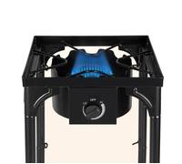 INTEC - Réchaud Gaz 4 pieds 4.5KW Modulable 3 Hauteurs - Cuisine Extérieure Dimensions 40 x 40 x H78cm Allumage Piezo