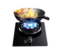 Réchaud À Gaz 5,2 KW 1 Brûleur - Cuisinière De Camping 9 Cavités, Avec Protection Anti-extinction, Support De Casserole En Fonte Et Verre Trempé, Facile À Nettoyer(NG)