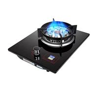 Réchaud à gaz avec minuterie, brûleur de table de cuisson en verre trempé - Convient pour la cuisine et le camping - Options d'installation sur bureau et encastré