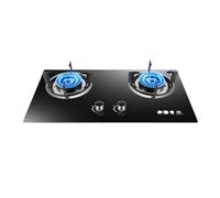 Réchaud à gaz double brûleur, 5,2 kW, en verre trempé, à feu lent, avec protection anti-extinction, idéal for une utilisation en extérieur en famille.(NG)