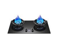 Réchaud à gaz double brûleur, 7,2 kW, comptoir 10 cavités, tête réversible à 90°, nettoyage facile, verre trempé, allumage automatique, dessus de table/double usage intégré