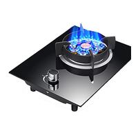 Réchaud à gaz encastrable, brûleur unique avec FFD et supports en fonte, design compact pour une cuisson efficace, classe énergétique A