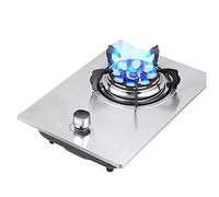 Réchaud à gaz encastrable, brûleur unique avec FFD et supports en fonte, design compact pour une cuisson efficace, classe énergétique A