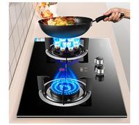 Réchaud à gaz intérieur, 2 brûleurs, panneau en verre trempé, flamme élevée, 5,0 kW/5,2 kW, fonctionnement minuté, convient pour gaz naturel/GPL