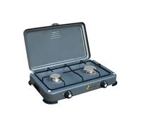 Réchaud à gaz Multifire 2 - 2 feux 3200W Brûleurs Inox Gris