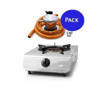 Réchaud à gaz - Orbegozo - FO1710 - Inox - Intérieur et extérieur - Allumage piezo