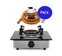 Réchaud à gaz - Orbegozo - FO1720 - Corps INOX - Allumage piezo - 1 brûleur triple couronne