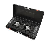 Réchaud à gaz portable 2 500 W avec 1 barbecue, barbecue de table et barbecue de camping pour pique-nique, extérieur, garden-party - avec plaque de cuisson et sac, allumage piézoélectrique, butane ou