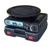 Réchaud à gaz portable 2200W Etna + Plaque Grill Barbecue Camping Allumage Piezo Mallette INTEC