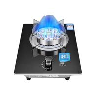 Réchaud À Gaz Portable, 7,2 KW, 9 Cavités, Feu Élevé, Minuterie De 180 Minutes, Support De Casserole En Acier Inoxydable, Panneau En Verre, Protection Contre Les Flammes(LPG)