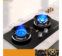 Réchaud à gaz portable à 2 brûleurs, cuisinière à gaz avec allumage en verre trempé, double brûleur de camping LPG/NG, 5,2 kW