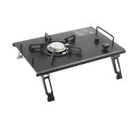 Réchaud à gaz portable avec poignée de transport, brûleur unique, réchaud à gaz d'extérieur pour barbecue, allumage électronique, design pliable pour un transport facile