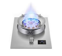 Réchaud à gaz portable avec protection anti-flamme, brûleur haute puissance, dessus en verre trempé pour une cuisson sûre, idéal pour la maison et la cuisine