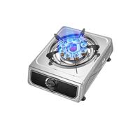 Réchaud à gaz portable, couvercle en cuivre, 9 brûleurs, brûleur, avec verrouillage de sécurité for enfants, adapté à l'extérieur en famille(NG)