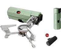 Réchaud à gaz, portable & pliable, haute puissance, vert
