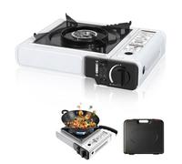 Réchaud à Gaz Portable - pour Camping, Festivals Sorties de Pêche, Pique-nique Cuisinière à Gaz 2200 W Avec Mallette de Transport