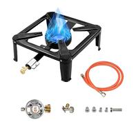 Réchaud à Gaz Portable Pour Extérieur, Équipé d'Un Tuyau Flexible De 1,5 Mètre Et d'Un Détendeur, Supportant 40 Kg, Anti-Rouille Et Stable, Idéal Pour Le Camping, Les Fêtes Et Les Pique-Niques