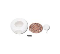 Réchaud à thé céramique - Chauffe-théière Durable, Protection Anti-Casse, Fond concave pour Bougies, Ventilation optimale, Multi-usages pour thé infuseur, Café, Blanc 1 pièce