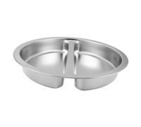 Réchaud Buffet Rond en Acier Inoxydable 6 L à Double Compartiment