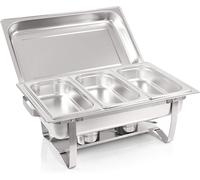 RECHAUD CHAUFFE-PLATS 3X GN1/3 BAIN MARIE AVEC COUVERCLE, 60x37x29CM