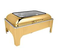 Réchaud de buffet avec couvercle en verre hydraulique - Idéal pour garder les aliments au chaud pour la restauration, les restaurants et les événements