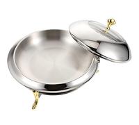 Réchaud de Buffet en Acier Inoxydable pour marmites, Petite marmite en Acier Inoxydable, Chauffe-marmites Sec, Vaisselle en métal pour marmites, 22 cm (18 cm) (28 cm)