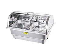 Réchaud De Buffet En Acier Inoxydable, Un Élément Chauffant Électrique, Chauffe-Plats Et Plaques Chauffantes, Idéal Pour Les Buffets, Restaurants, Fêtes, Événements, Banquets Familiaux, Format Double