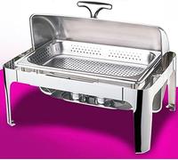 Réchaud de Buffet - Ensemble Buffet Chaud, Ensemble Buffet Chaud, Ensemble Chauffant Pliable pour Buffet, Marmite, Marmite à Eau, Support à Combustible et Couvercle pour événements de restau