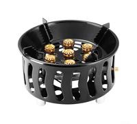 Réchaud de camping 19800 W 7 cœurs en acier inoxydable coupe-vent, portable, brûleur à gaz d'extérieur avec design pliable et contrôle du feu rotatif pour la randonnée et le camping