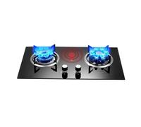 Réchaud de camping, 2 brûleurs, wok à feu élevé, table de cuisson portable au gaz propane de 5,2 kW avec régulateur et tuyau pour une utilisation dans le jardin et le pique-nique