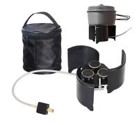 Réchaud de camping - 5000 W réchaud portatif pour camping, bouilloire sécurité céramique thermique pliable coupe-vent pour grillades, voyage, barbecue, chef de survie