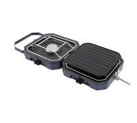 Réchaud de camping à 2 brûleurs, diamètre max. du pot 20 cm, protection contre le vent et le gaz pliable pour camping, jardin, fête, barbecue, pique-nique, festival, camping, bouteille de gaz non