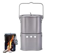 Réchaud de camping à brûleur pour cuisiner - Ensemble de cuisine compact et léger pour camping, réchaud à bois - Pour jardin, cour, terrasse, feu de camp, voyage, plage et fête