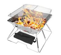 Réchaud de Camping - Acier Inoxydable Hauteur Réglable | Réchaud de Camping pour Griller - Pour randonnée jardin terrasse pique-nique entre amis
