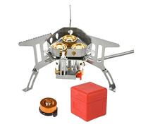 Réchaud de camping - avec allumage piézo petit chauffage pliable - Réchaud de randonnée à gaz extérieur 12800W - pour extérieur, intérieur, plage, barbecue, escalade, pêche, randonnée,