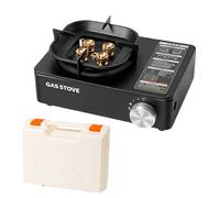 Réchaud de camping - Brûleur de camping avec étui de transport - 6000 W - Puissant réchaud d'extérieur portable pour alpinisme, randonnée, voyage en camping-car, pique-nique, expédition