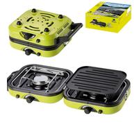 Réchaud de camping double compact avec grill